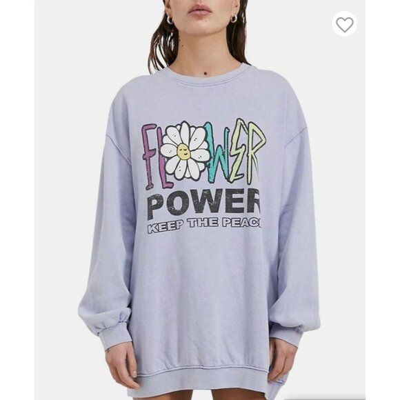 BDG Flower Power Crew Neck - Picture 1 of 4